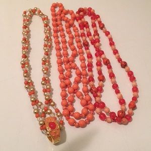Joan Rivers Three Strands Of Beads Necklaces